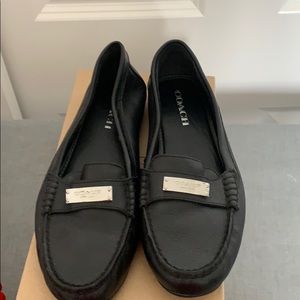 Coach Black Leather flats